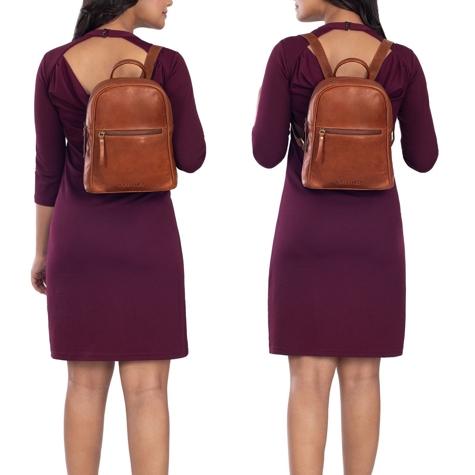 STILORD Cityrucksack "Scarlett" Damen Rucksack Leder Klein günstig online kaufen