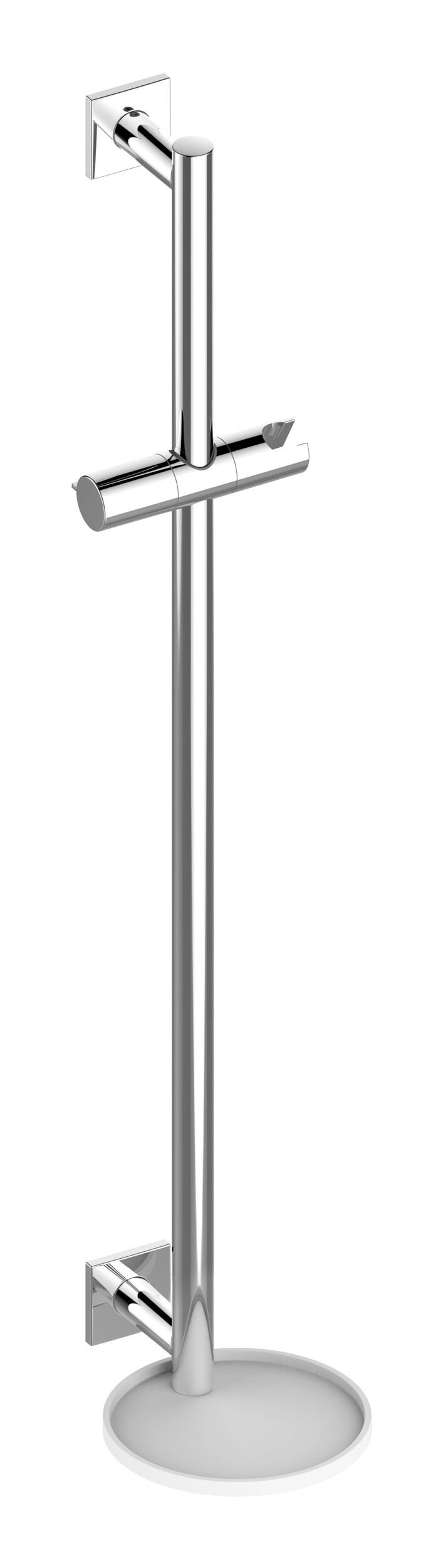 Keuco Duschstange IXMO, Brausestange mit Ablage mit eckiger Rosette 855 mm