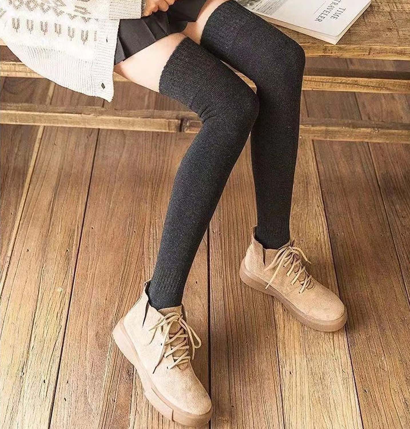 trends for living Socken 2Paar Kniestrümpfe Damen Overknee Strümpfe Overkne günstig online kaufen