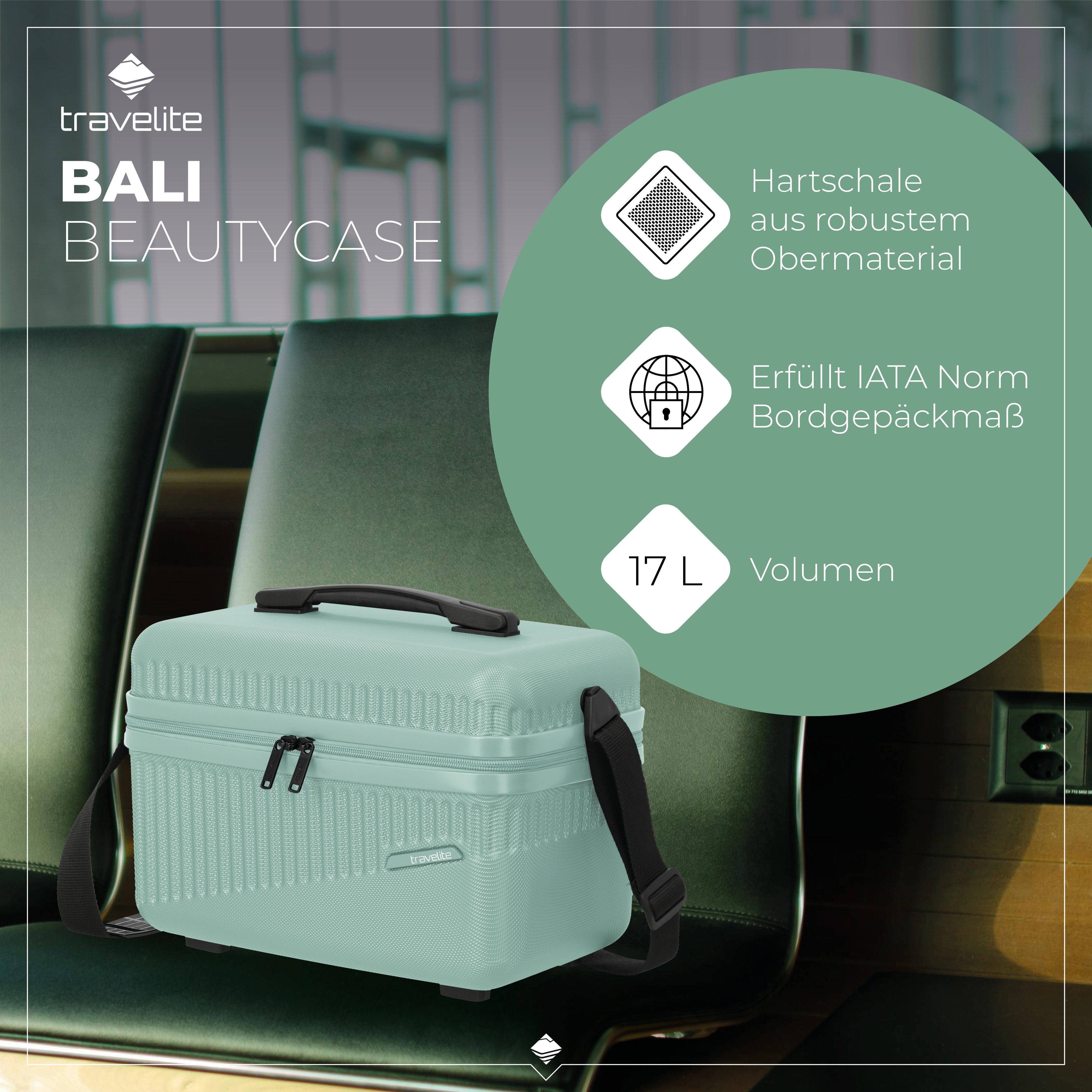 travelite Beautycase BALI Kosmetikkoffer, mit Aufsteckfunktion und Organizer – ideal für Reise und Alltag