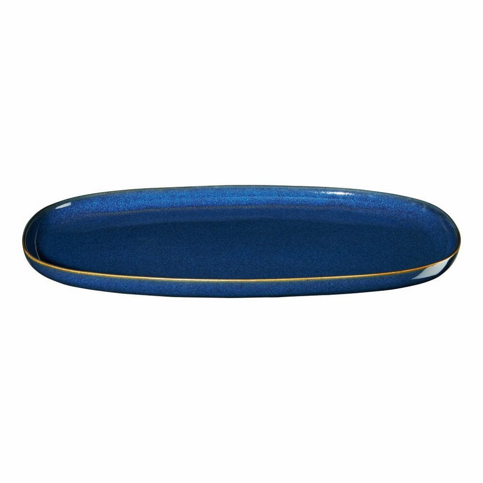 ASA SELECTION Servierplatte saisons Oval Midnight Blue, Steinzeug,  spülmaschinen- und ofenfest, mikrowellen- und gefriergeeignet