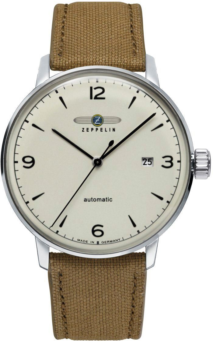 ZEPPELIN Automatikuhr Hindenburg, Sustainable Planet, 8064-5_n, Armbanduhr, Herrenuhr, Datum, Made in Germany