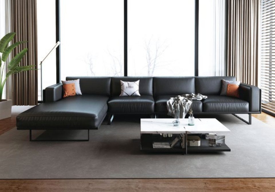 Xlmoebel Ecksofa Elegantes Designer Sofa in L-Form mit hochwertiger Polsterung, 1 Teile, Hergestellt in Europa