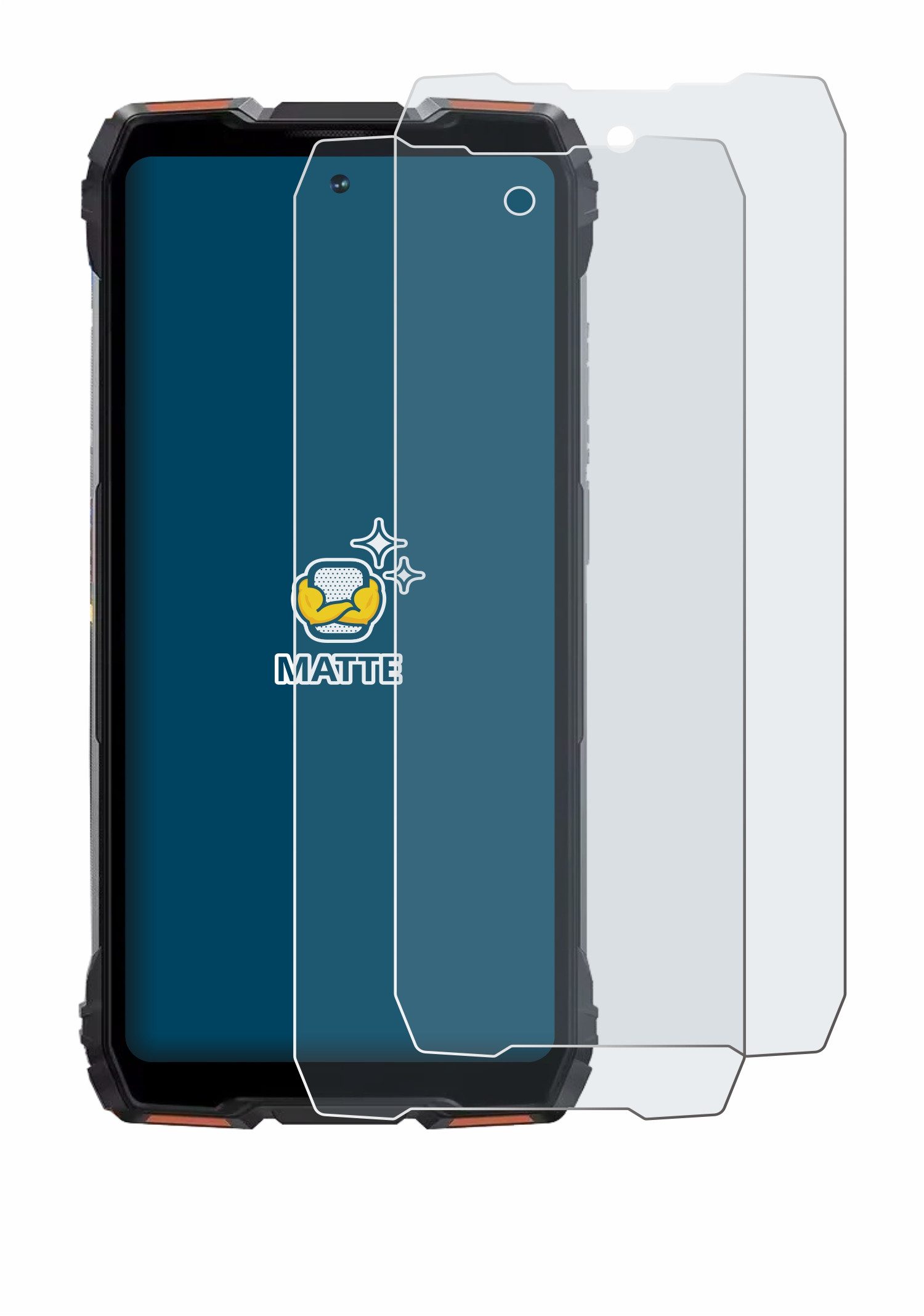 BROTECT Displayschutzfolie Schutzfolie für Blackview Rock 3, 2 Stück, Displayschutz Schutz Folie Matt Entspiegelungsfolie