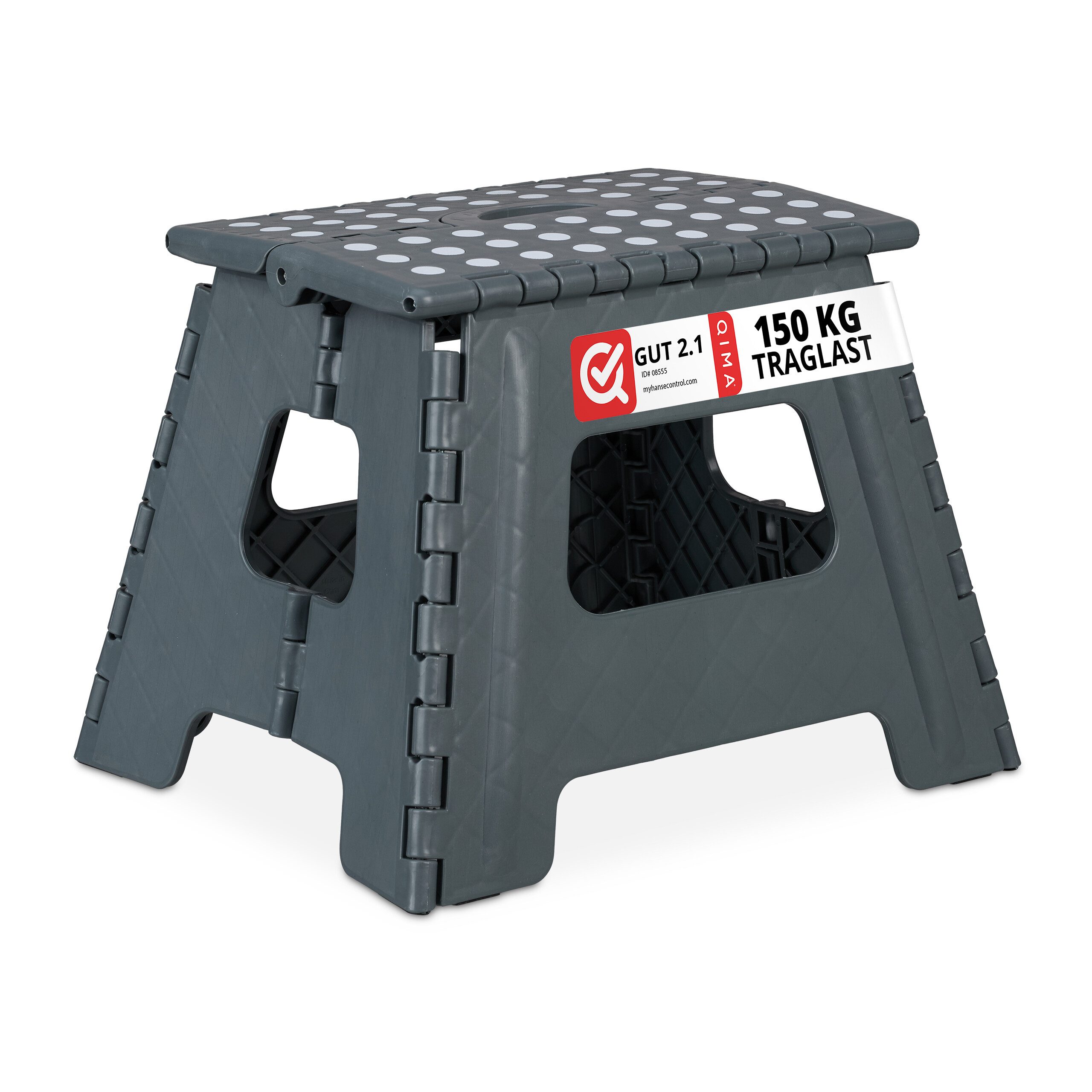 relaxdays Sitzhocker Klapphocker faltbar L, Dunkelgrau günstig online kaufen