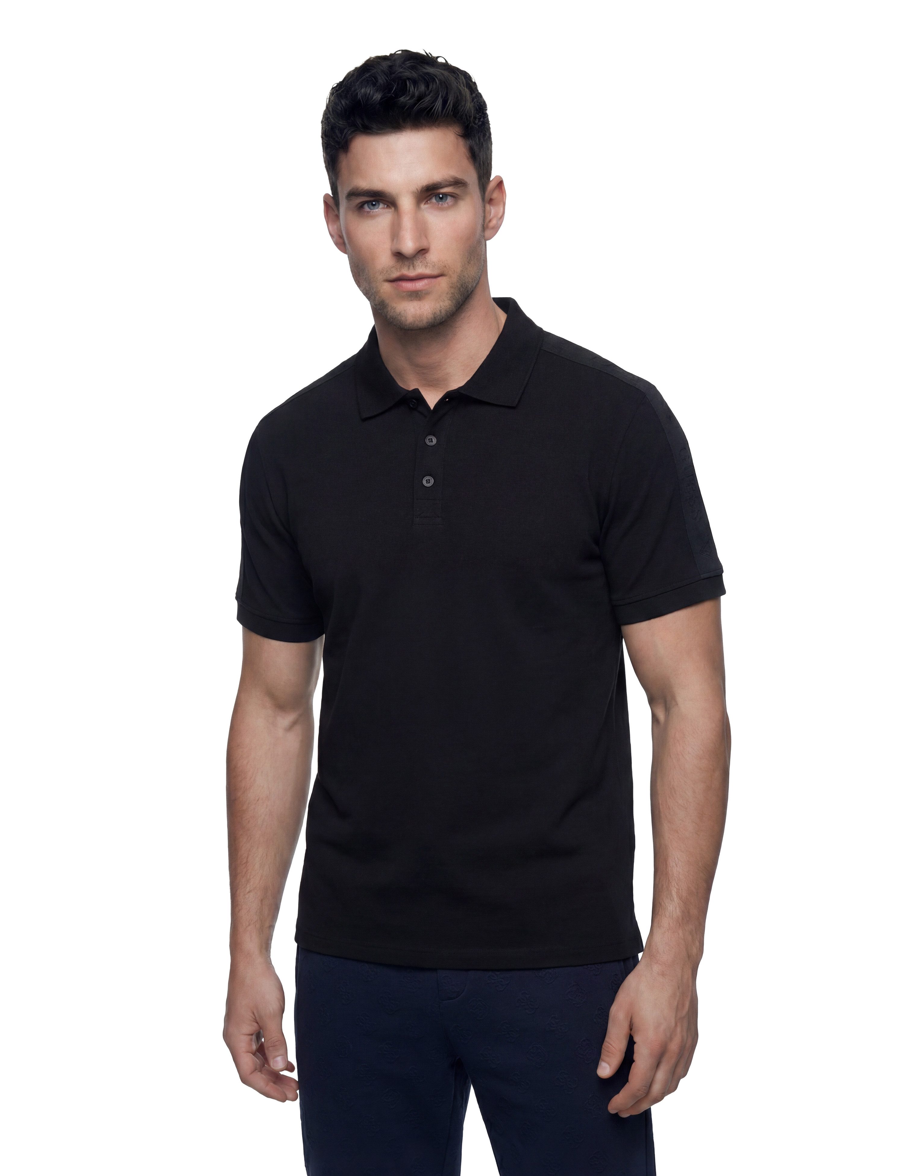 Guess Poloshirt THOR Slim Fit, Logo-Tape