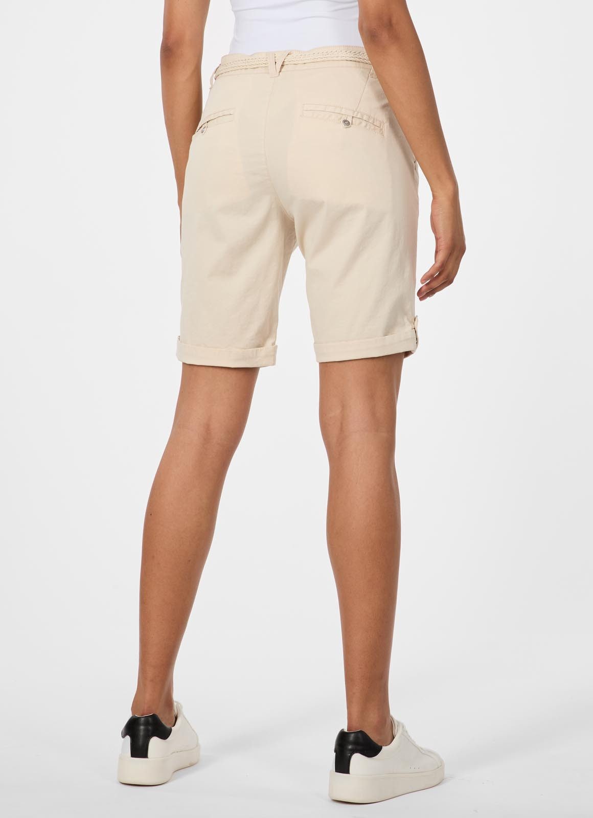 Ragwear Bermudas YOTO (2-tlg) Elastischer Twill, leicht gepeached und mit Gürtel