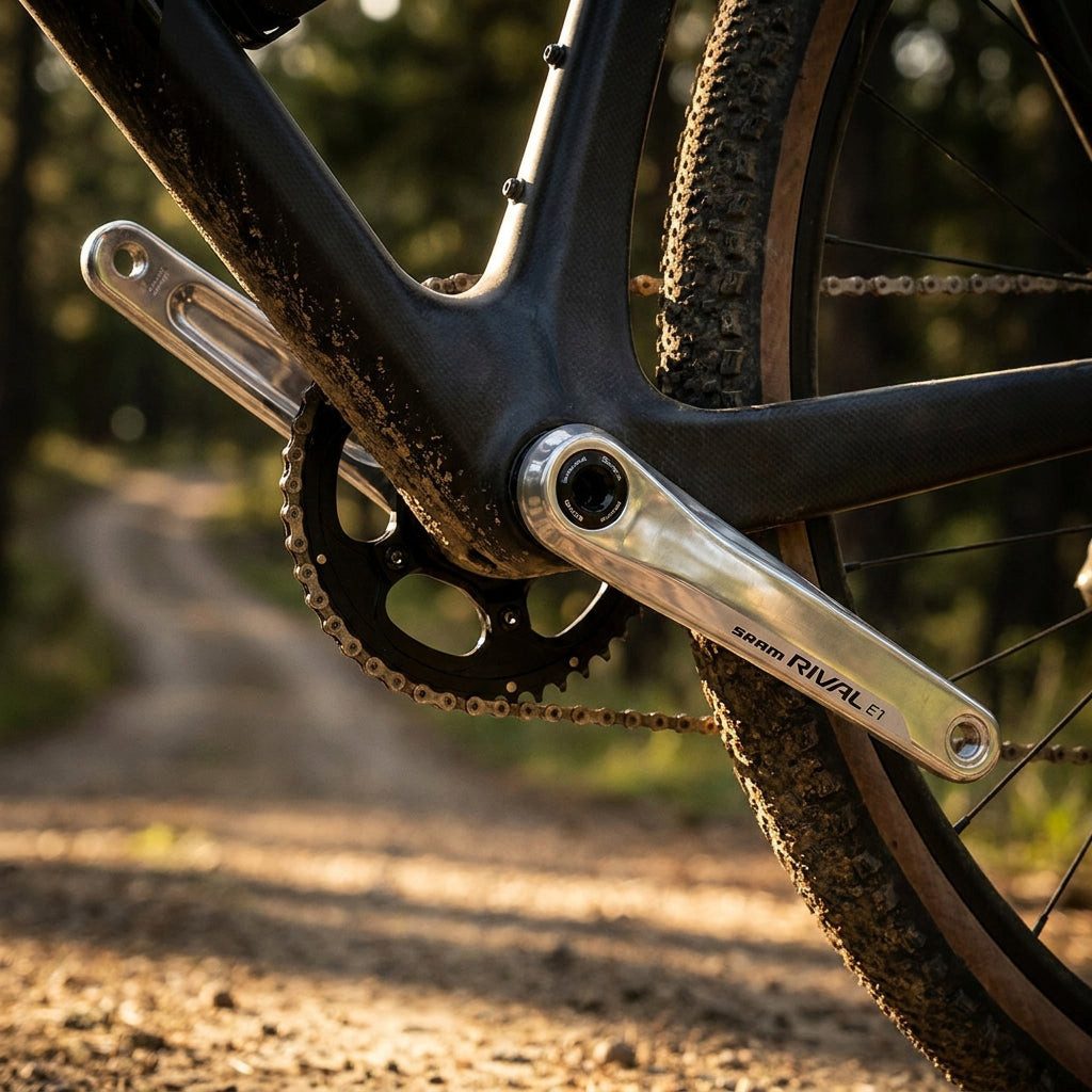 SRAM Fahrradpedale SRAM Quarq Rival E1 Kurbelgarnitur 165 mm 46-33T - präzise Leistungsme