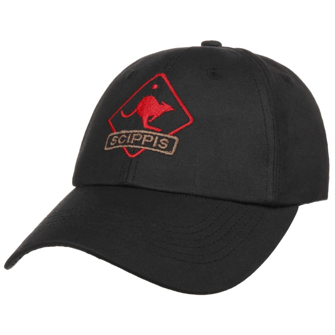 Basecap Cap schwarz Scippis mit (1-St) Schirm Baseball
