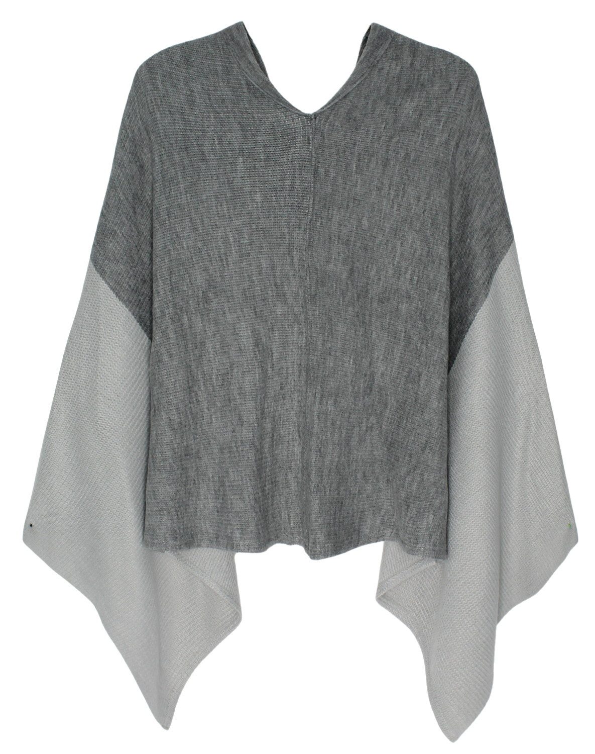 dy_mode Strickponcho Damen Strickponcho zweifarbig Überwurf günstig online kaufen