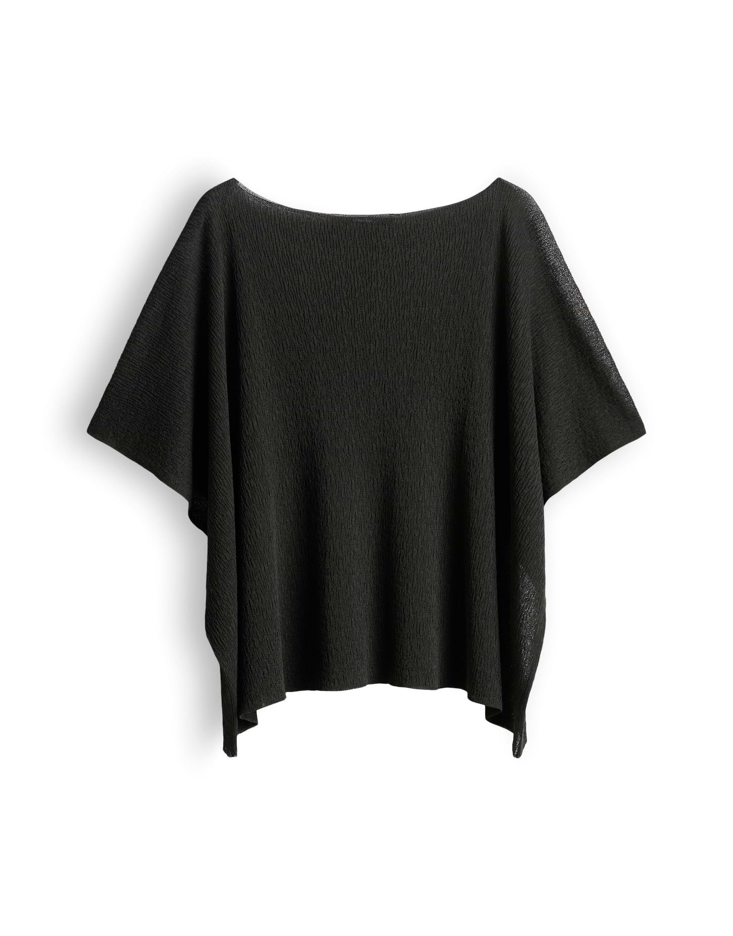 someday Poncho Beyara cape aus Feinstrick mit Crinkle Struktur Luftige Transparenz für Layeringlooks