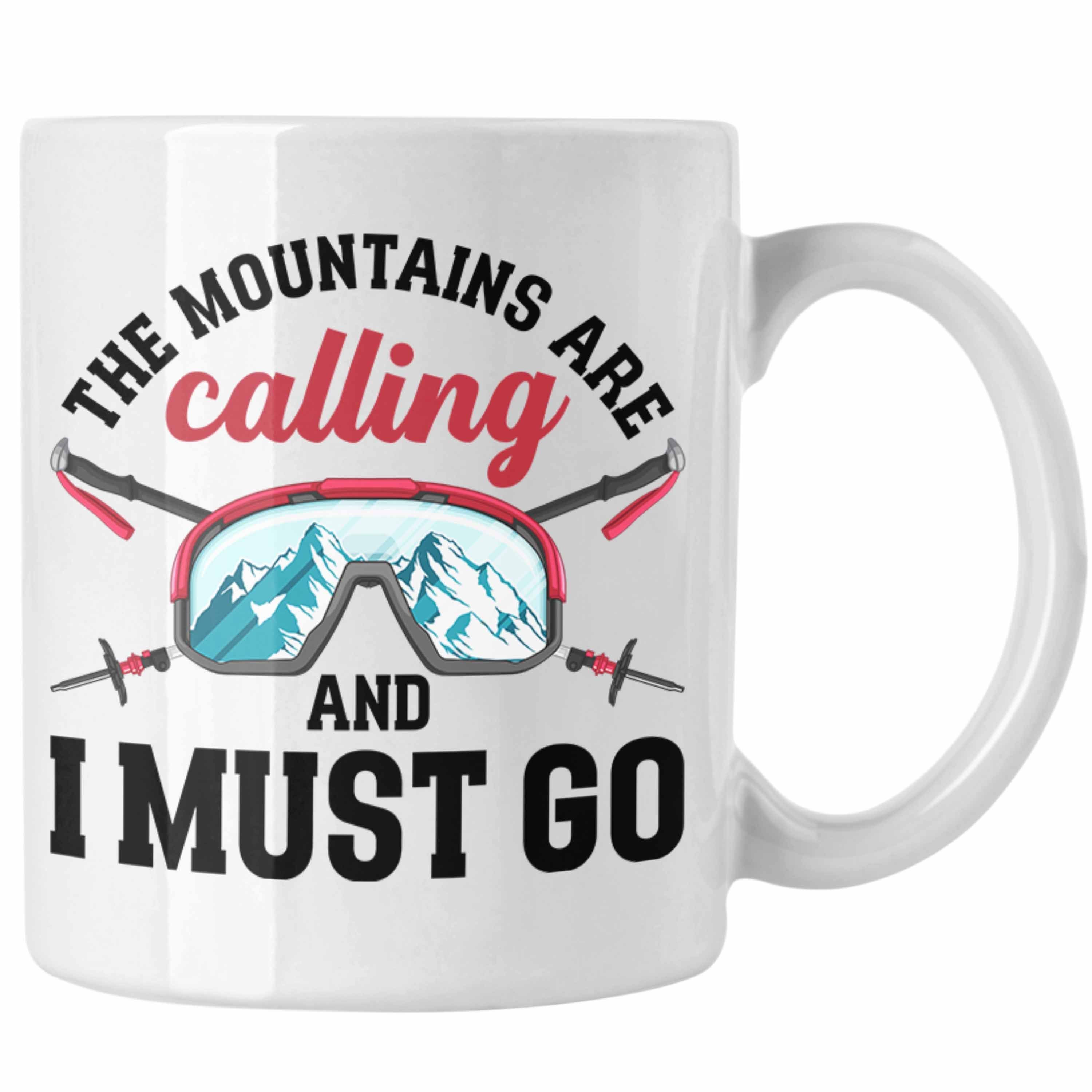 Mountains Tasse Wander Trendation - Calling Are Kaffeetasse Geschenk Kaffeebecher Lustiger Trendation Weiss Outdoor Tasse Sprüche The