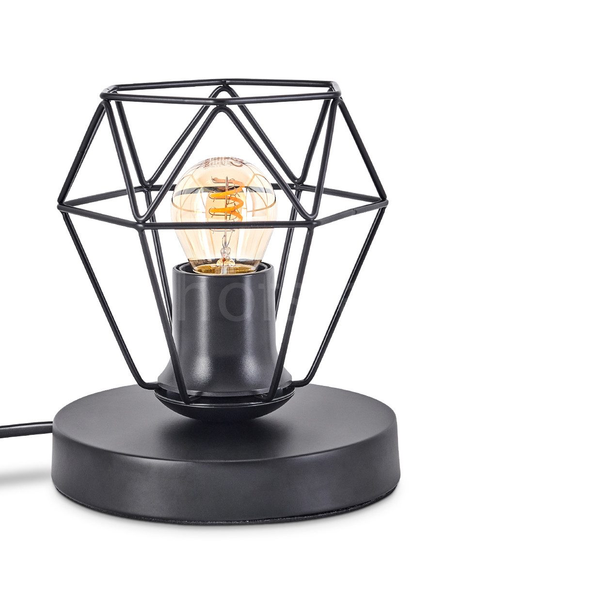 hofstein Tischleuchte Tischlampe aus Metall in Schwarz, ohne Leuchtmittel, günstig online kaufen