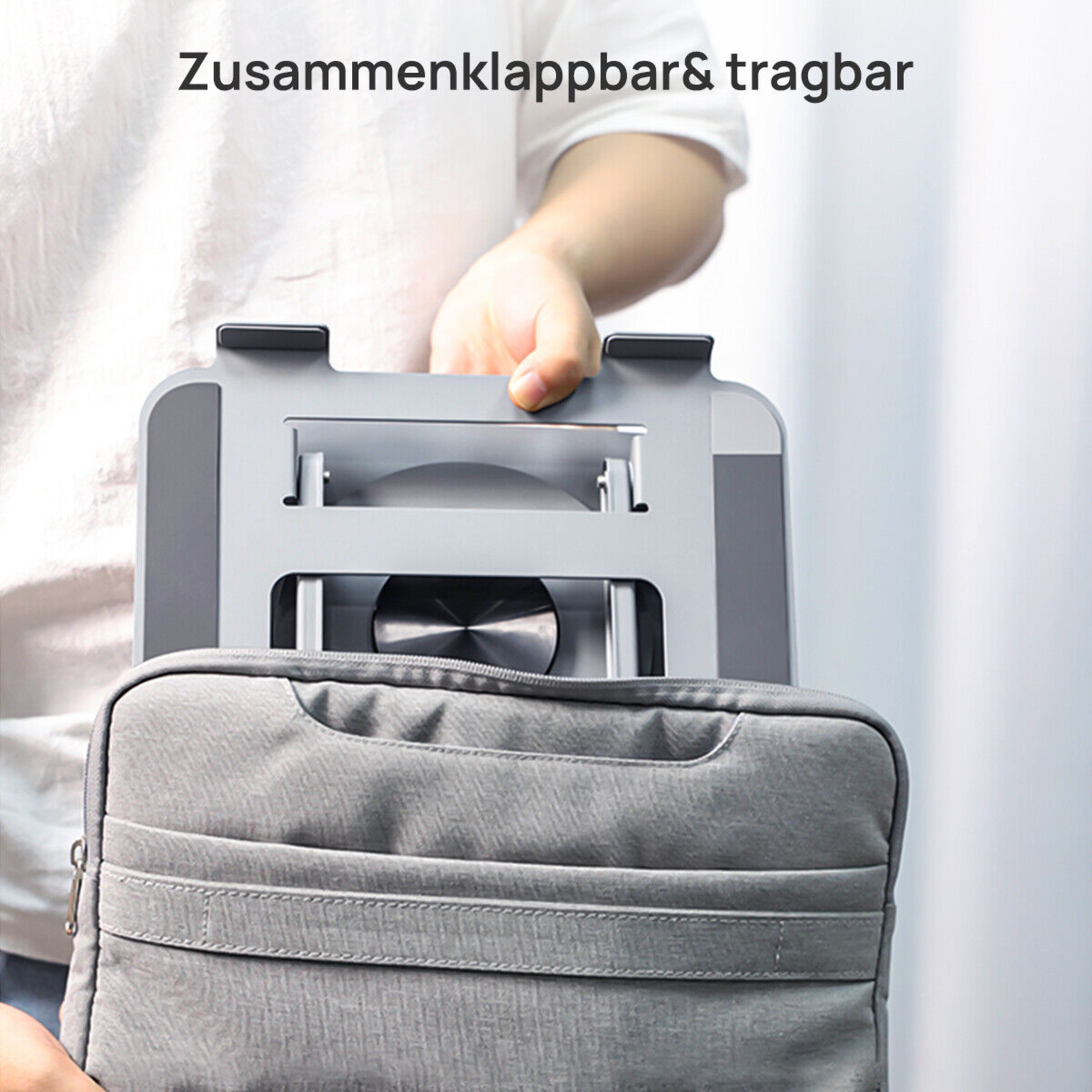 Futurea Laptop-Ständer Laptop Ständer 360° Faltbar mit einstellbarem Winkel Höhenverstellbar, (bis 17,30 Zoll, 1-tlg., Für MacBook und Windows Laptops hohe Ergonomie aus Aluminium)