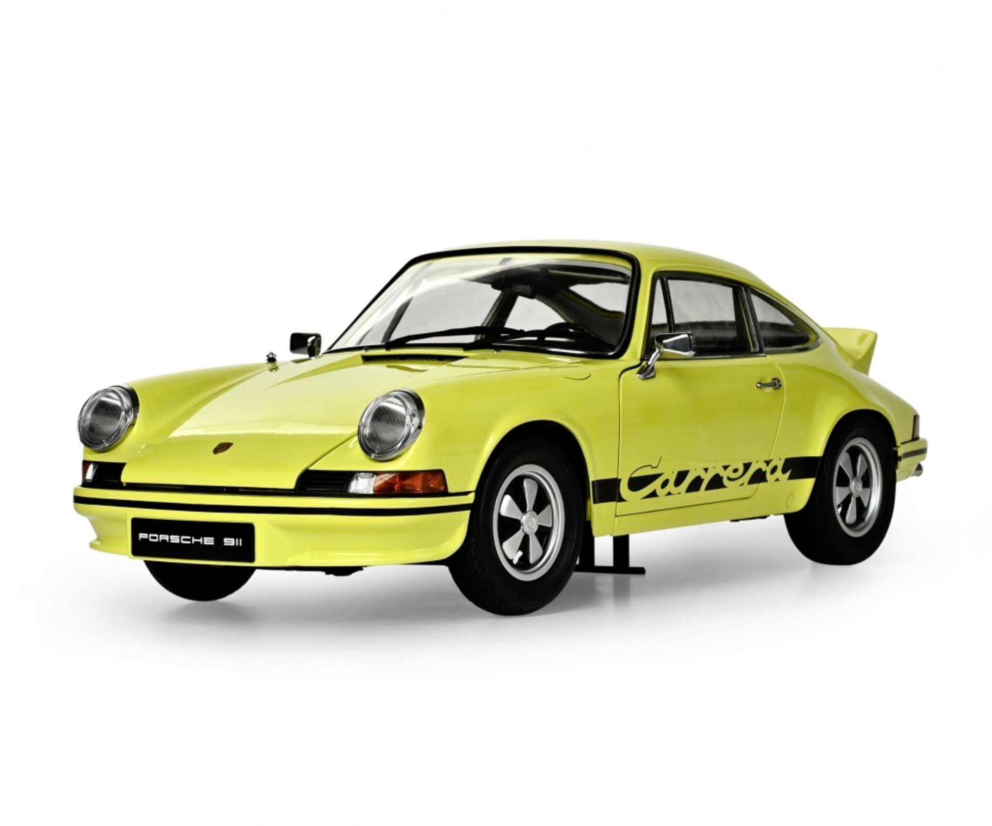Modellauto IXO Porsche 911 RS 2.7 Gelb/Schwarz 1:8 Modellauto Metall Bausatz