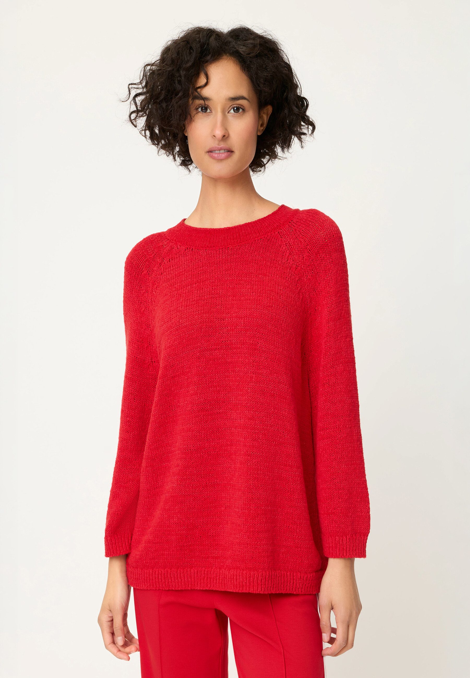 Olsen Strickpullover Pullover mit 3/4-Ärmeln