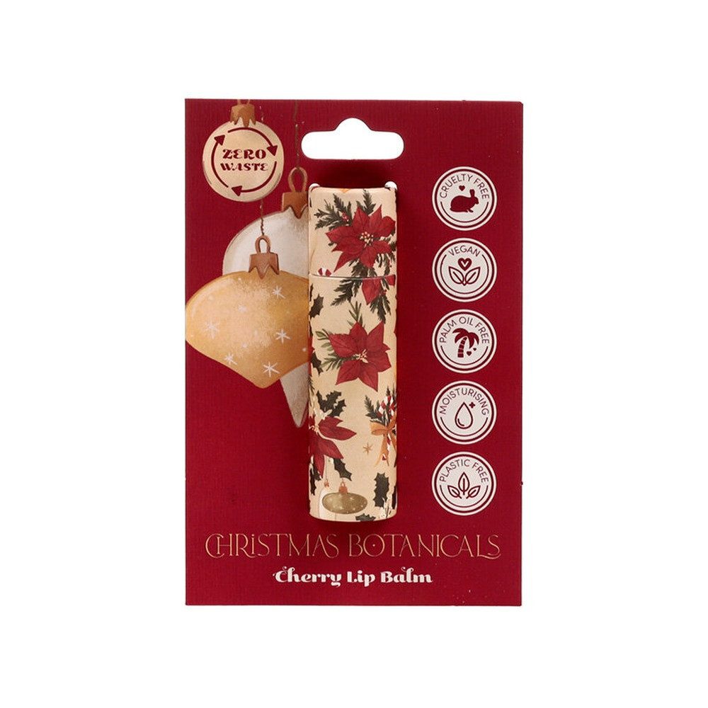 Puckator Lippenpflegestift Christmas Botanicals Weihnachten Blumen Lippenpflegestift