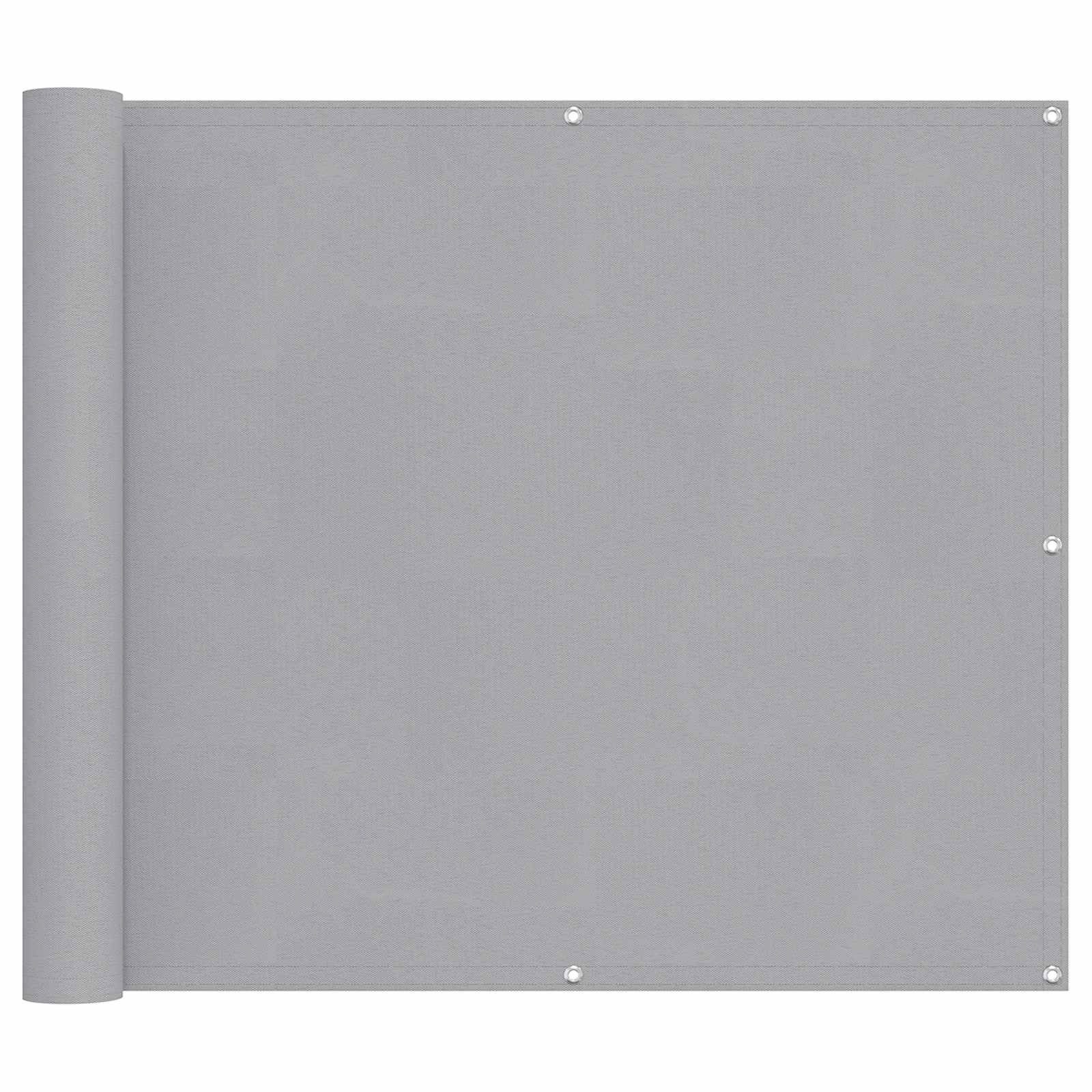 vidaXL Balkonsichtschutz Balkonsichtschutz Hellgrau 100 x 200 cm Oxford-Stoff (1-St)
