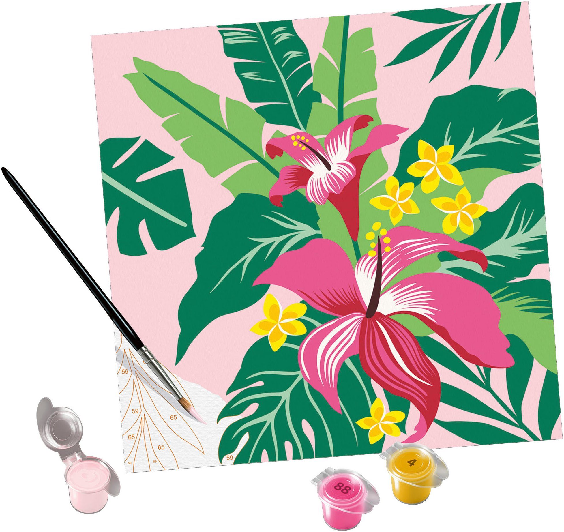 Ravensburger Malen nach Zahlen Tropical Plants, Made in Europe