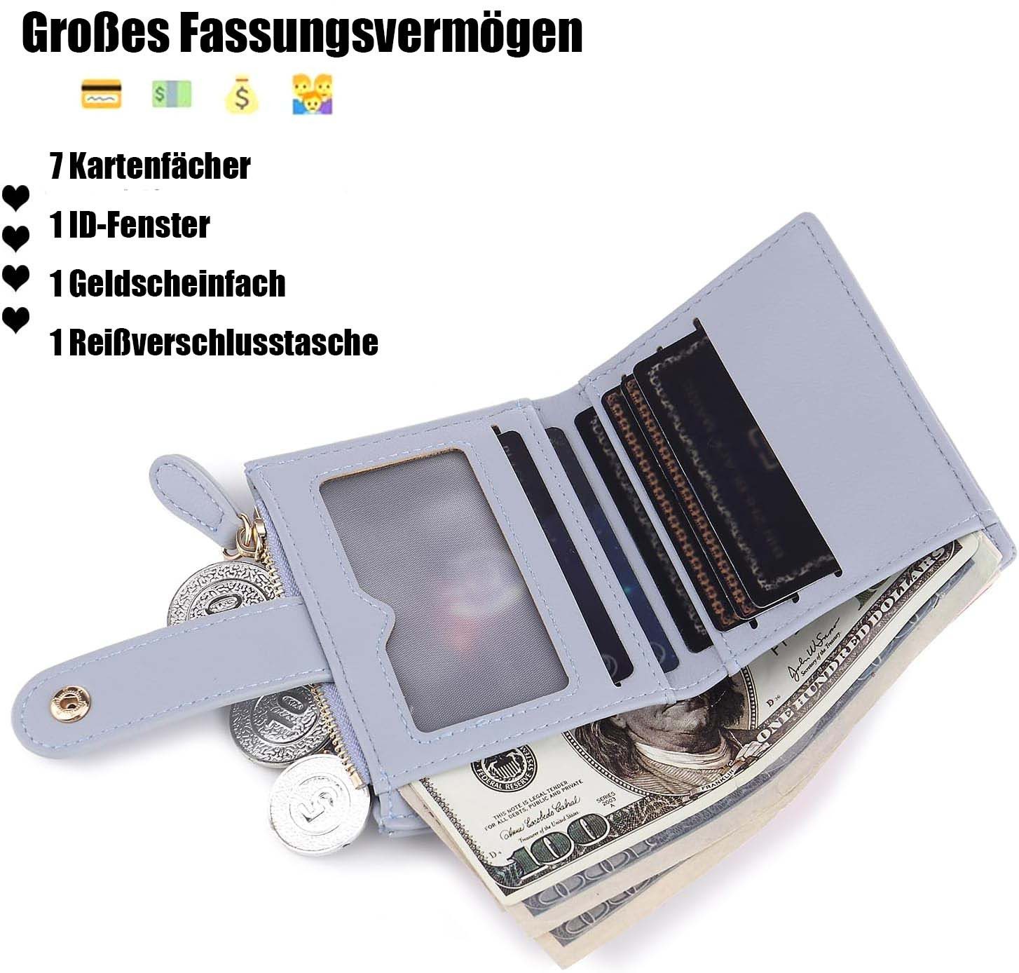 Coonoor Geldbörse Damen Klein, Bifold Leder günstig online kaufen