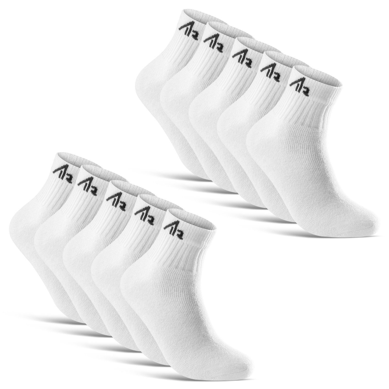 4 Paar Weiße Damensocken Mit Herz & Tennisschläger – Größe 39-42
