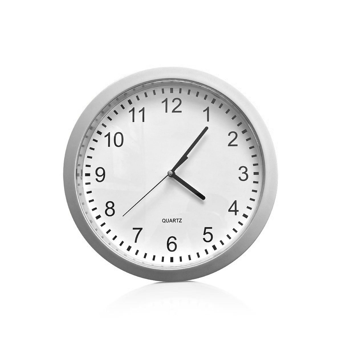 EAXUS Wanduhr Uhren Safe Tresor Silber Geldkassette Geld Schmuck Uhrensafe (mit Geheimfach)