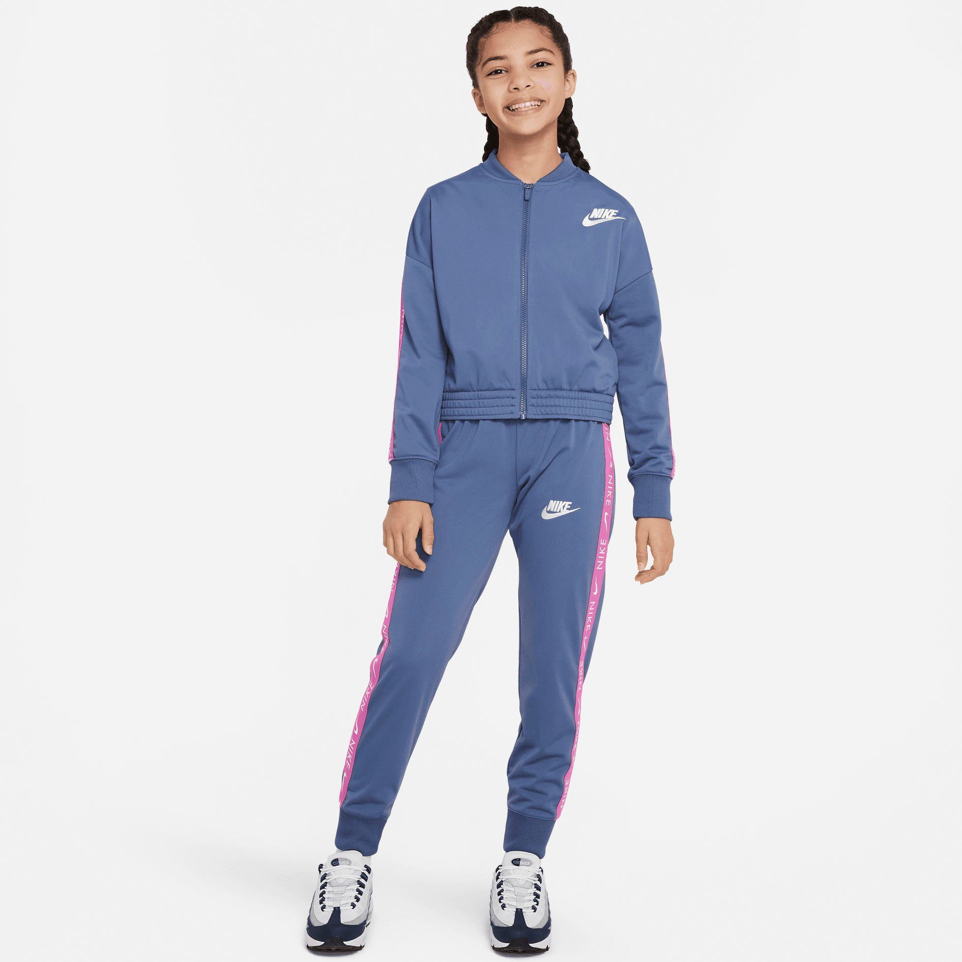 Tracksuit DIFFUSED Nike Big Trainingsanzug Kids' BLUE/ACTIVE Sportswear FUCHSIA/WHITE