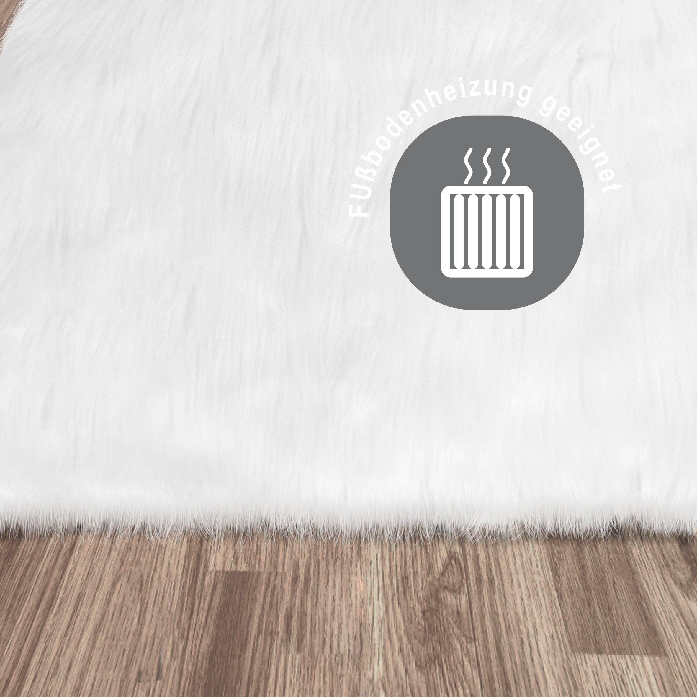 OTTO home Hochflor-Teppich Valeria, Fellteppich, kuschelig, flauschig, rechteckig, Höhe: 60 mm, Kunstfell, weiche Teppiche, Wohnzimmer, Schlafzimmer, Esszimmer – Bild 5 von 5