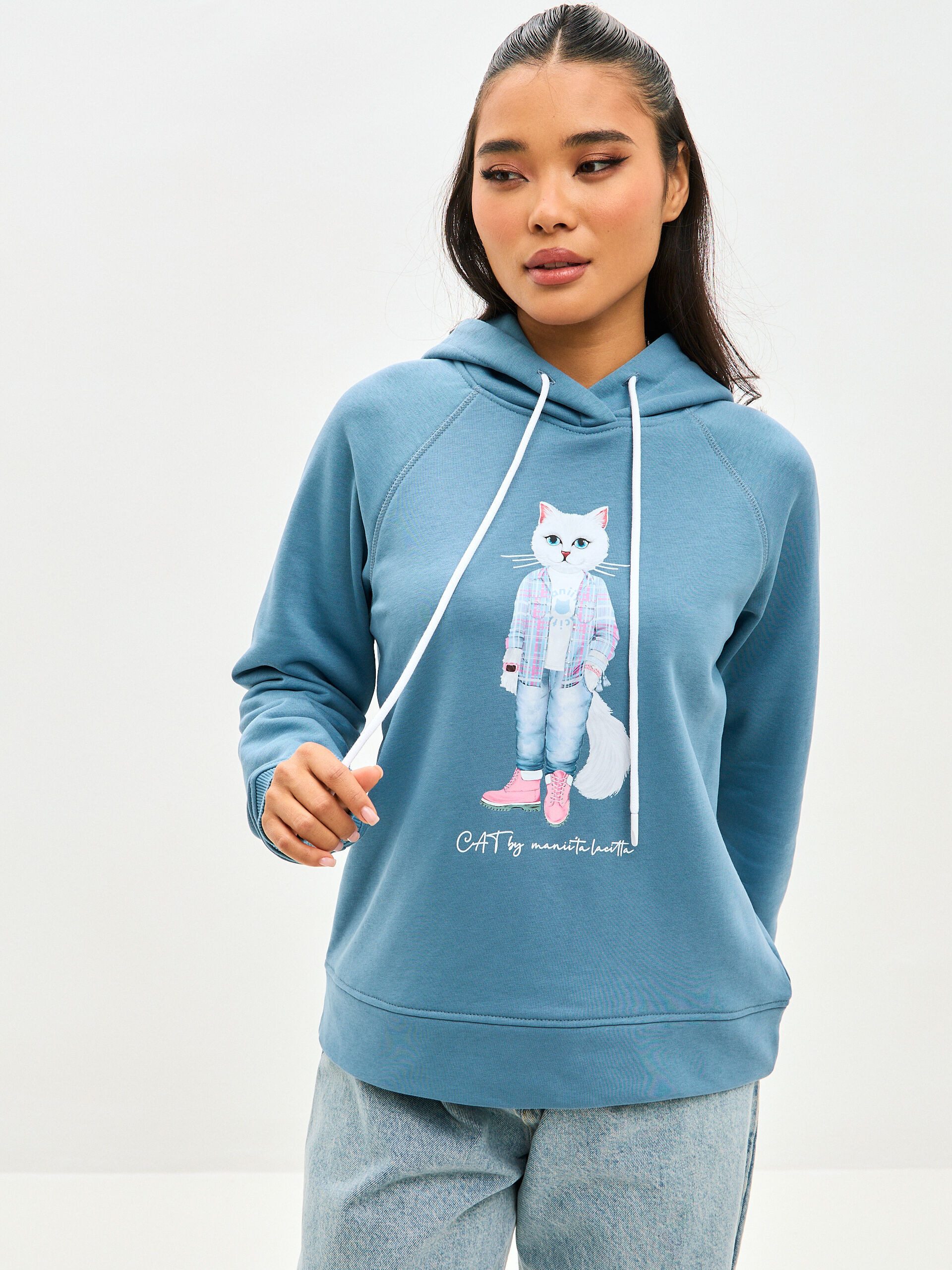 Kapuzenpullover WHITE COUNTRY CAT