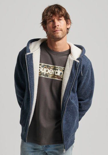 Superdry Kapuzensweatjacke SD-BORG LINED ZIP HOOD