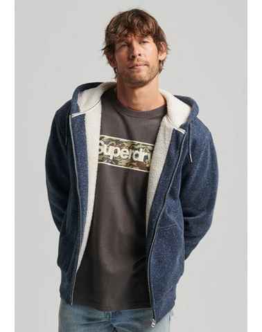 Superdry Kapuzensweatjacke SD-BORG LINED ZIP HOOD