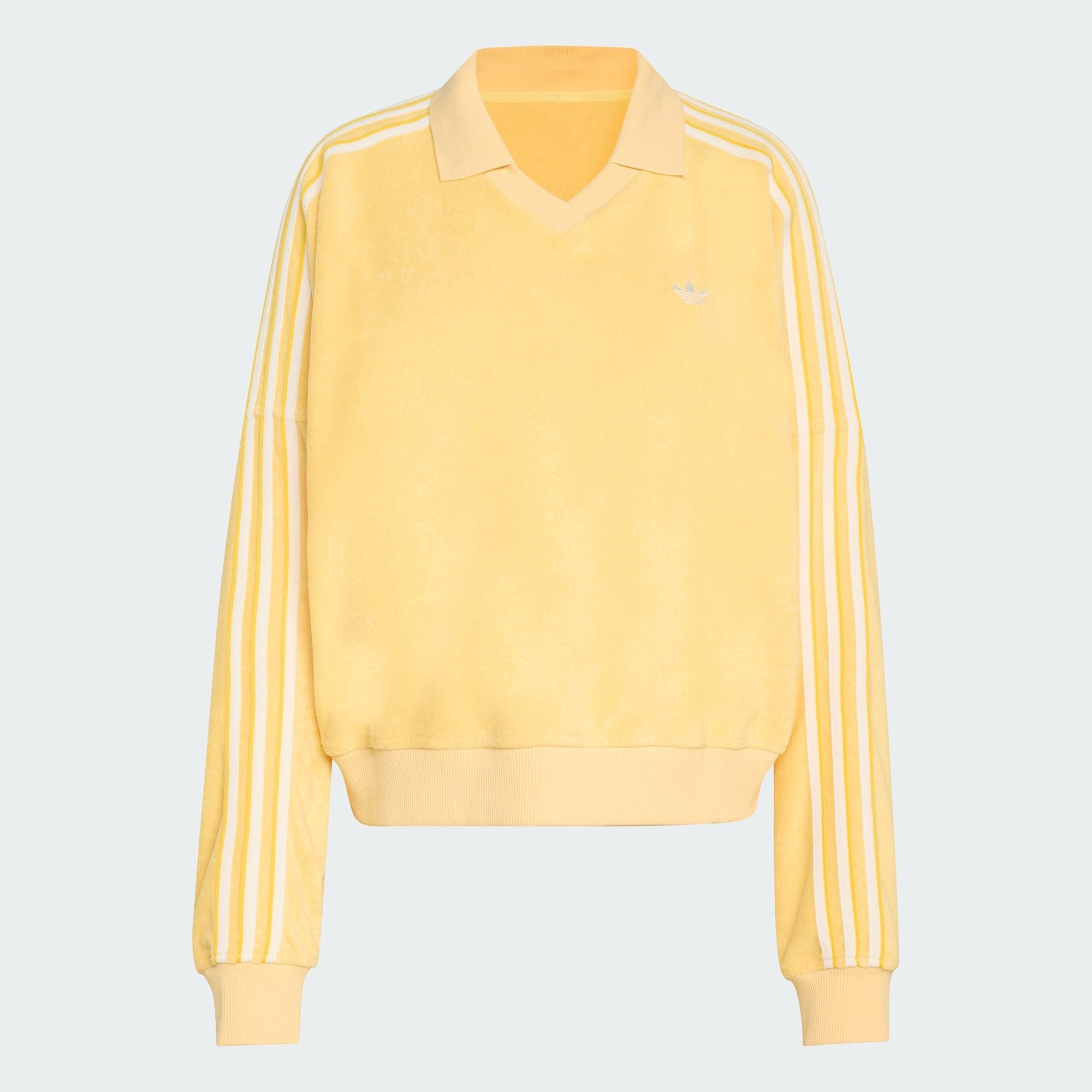 adidas Originals Langarm-Poloshirt TERRY TOWEL V NECK LONG SLEEVES POLOSHIRT (1-tlg)
