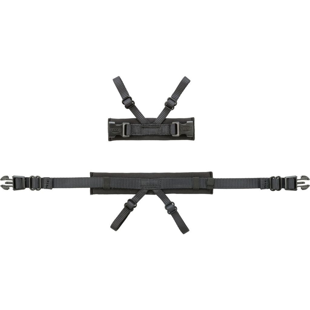 TRIXIE Hunde-Erziehungsgeschirr Panik-Adapter Stay für Geschirre - schwarz - 46–72 cm/20 mm, Nylon
