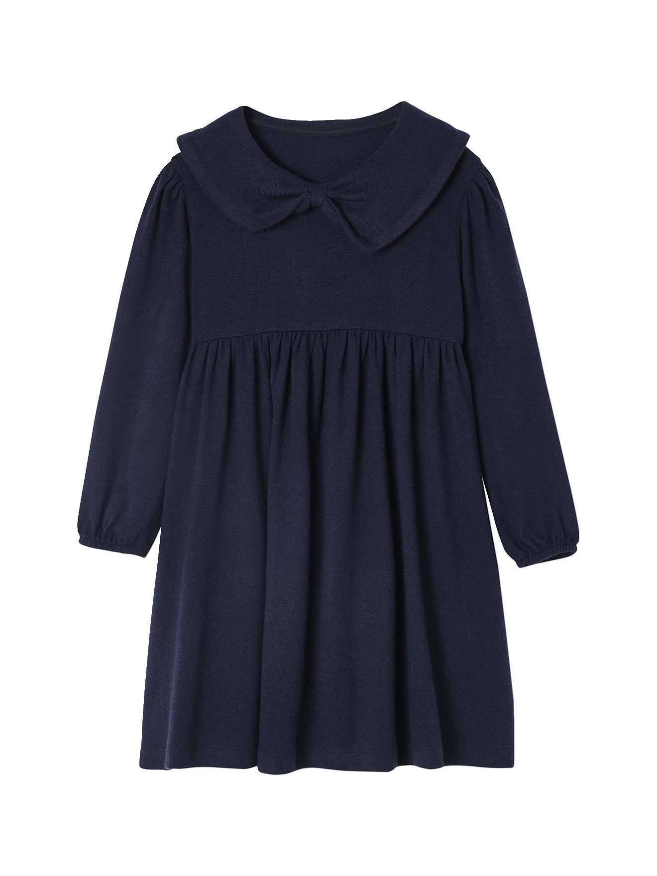 Minikleid Strickkleid mit großem Kragen Mädchen