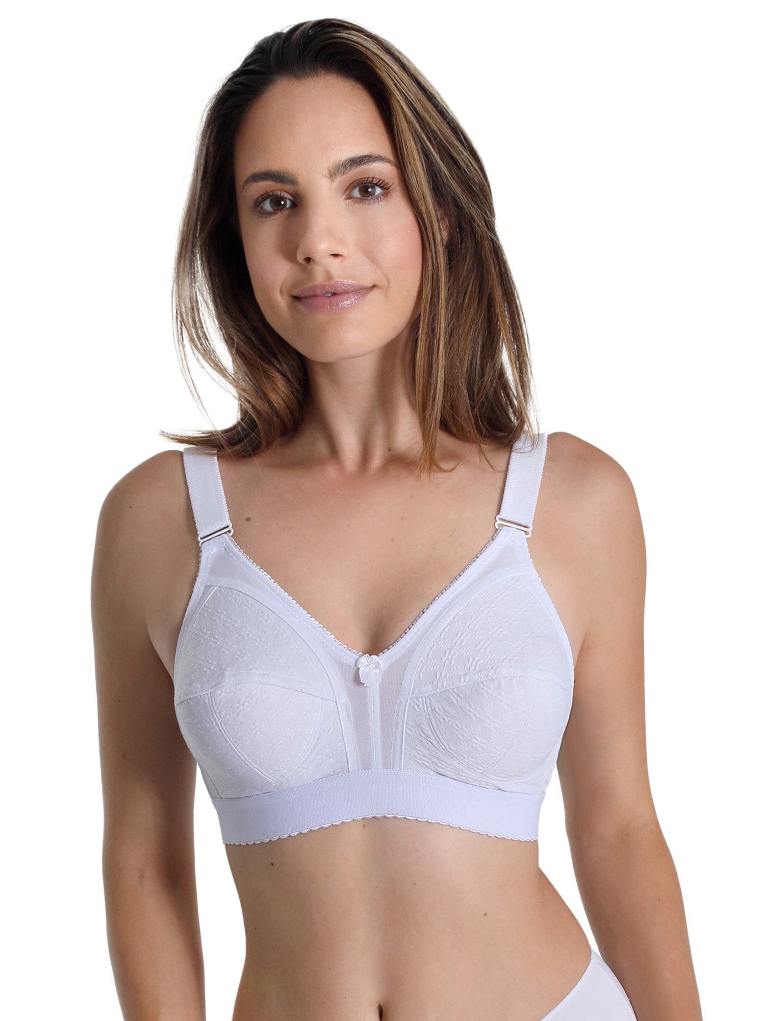 Sassa Set: Bügelloser BH Soft-BH ohne Bügel (Spar-Set, 3-tlg) ohne Bügel, stabiler Funktionsrücken, verstärkte Blenden am Cup
