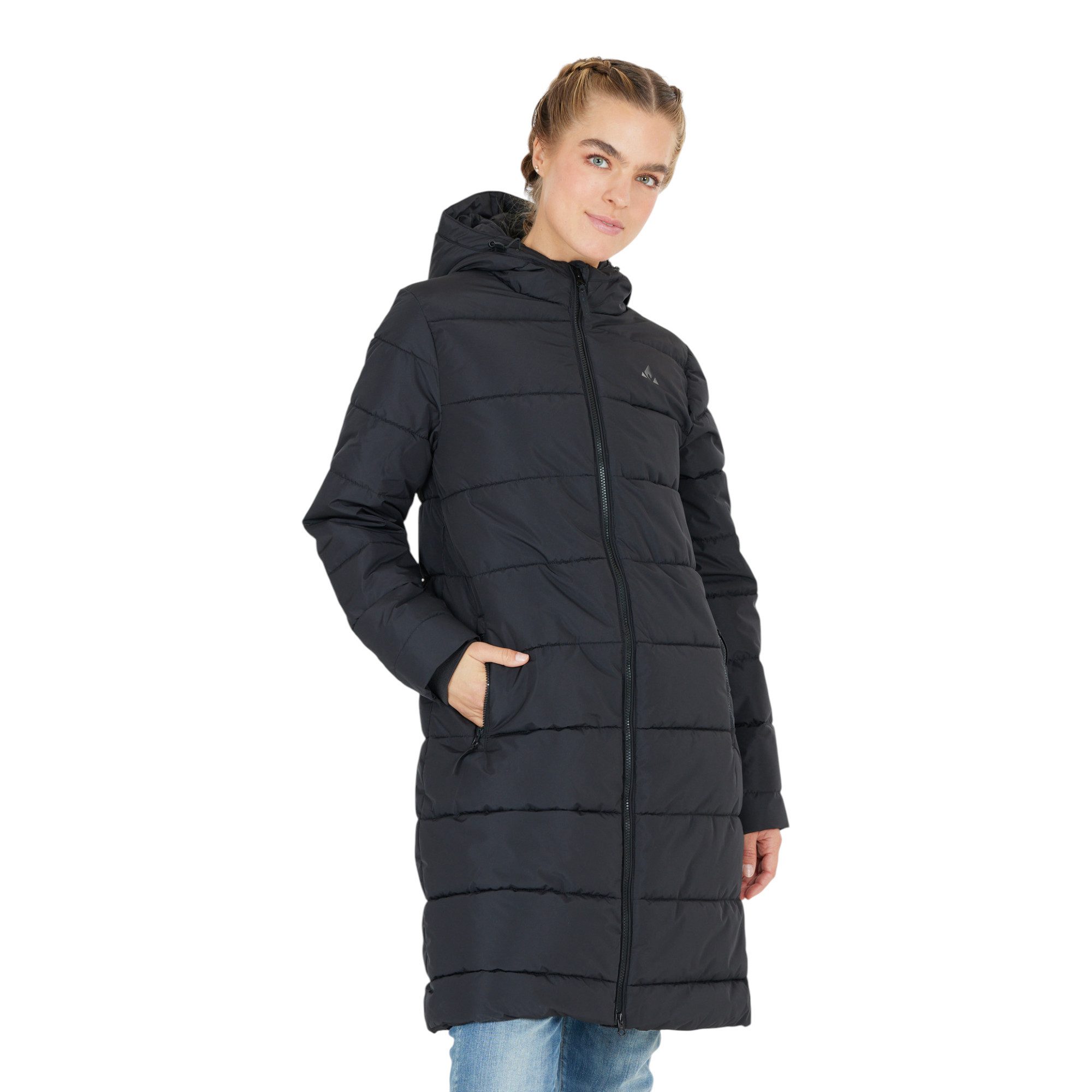 WHISTLER Steppmantel Amaret Long Puffer Jacket (warm, wasserdicht, winddicht) schwarz Damen