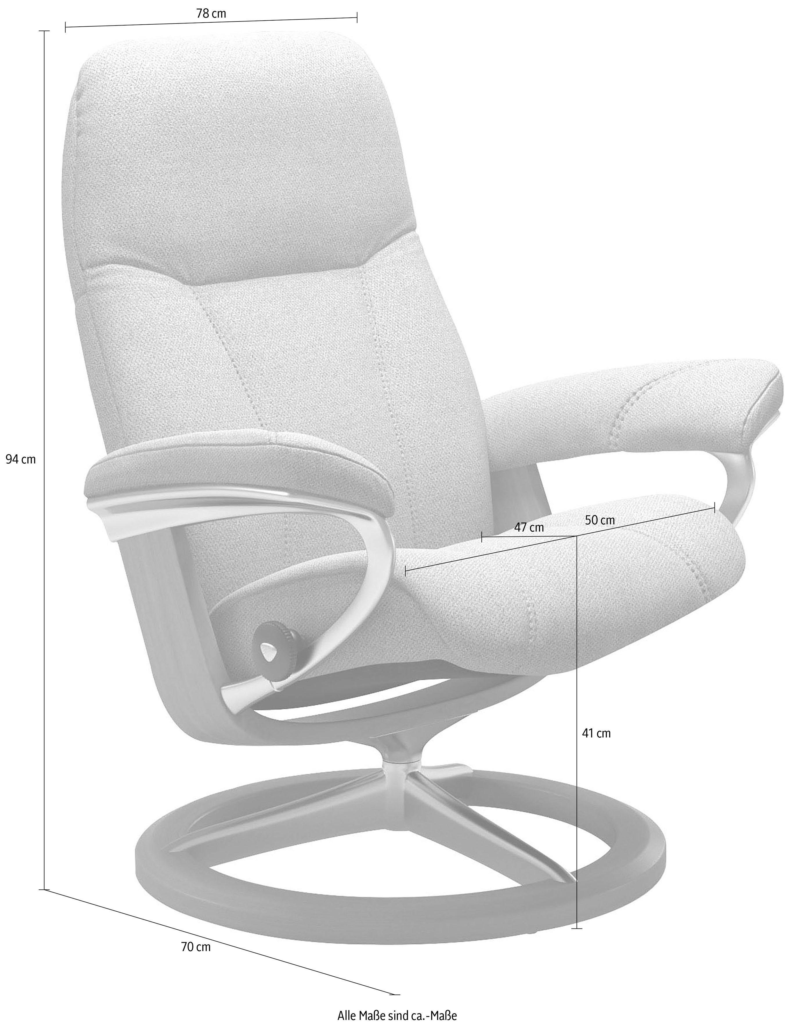 Größe Consul, Stressless® Wenge Relaxsessel Gestell S, Signature Base, mit