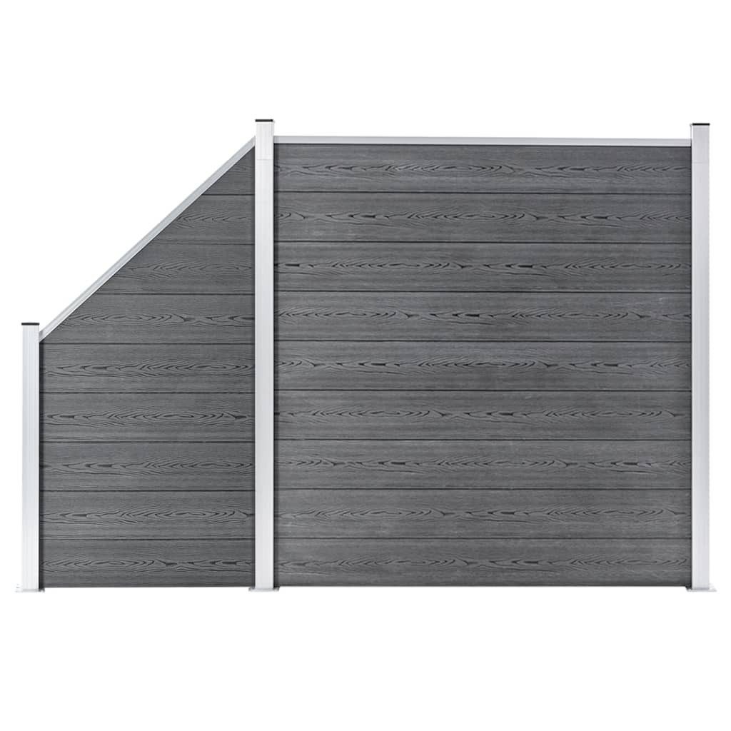 vidaXL Gartenzaun, WPC Zaun-Set 1 Quadrat günstig online kaufen