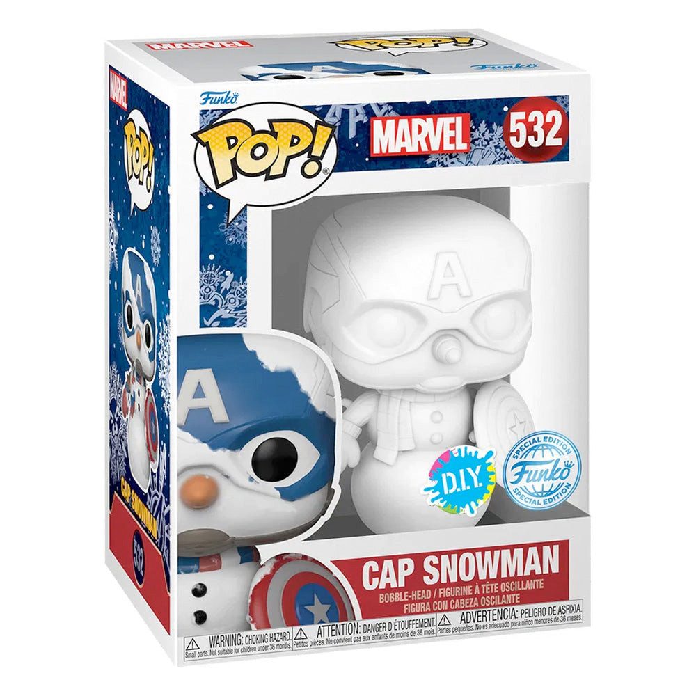 MARVEL Actionfigur Funko POP! Marvel Holiday Captain America, 10 cm