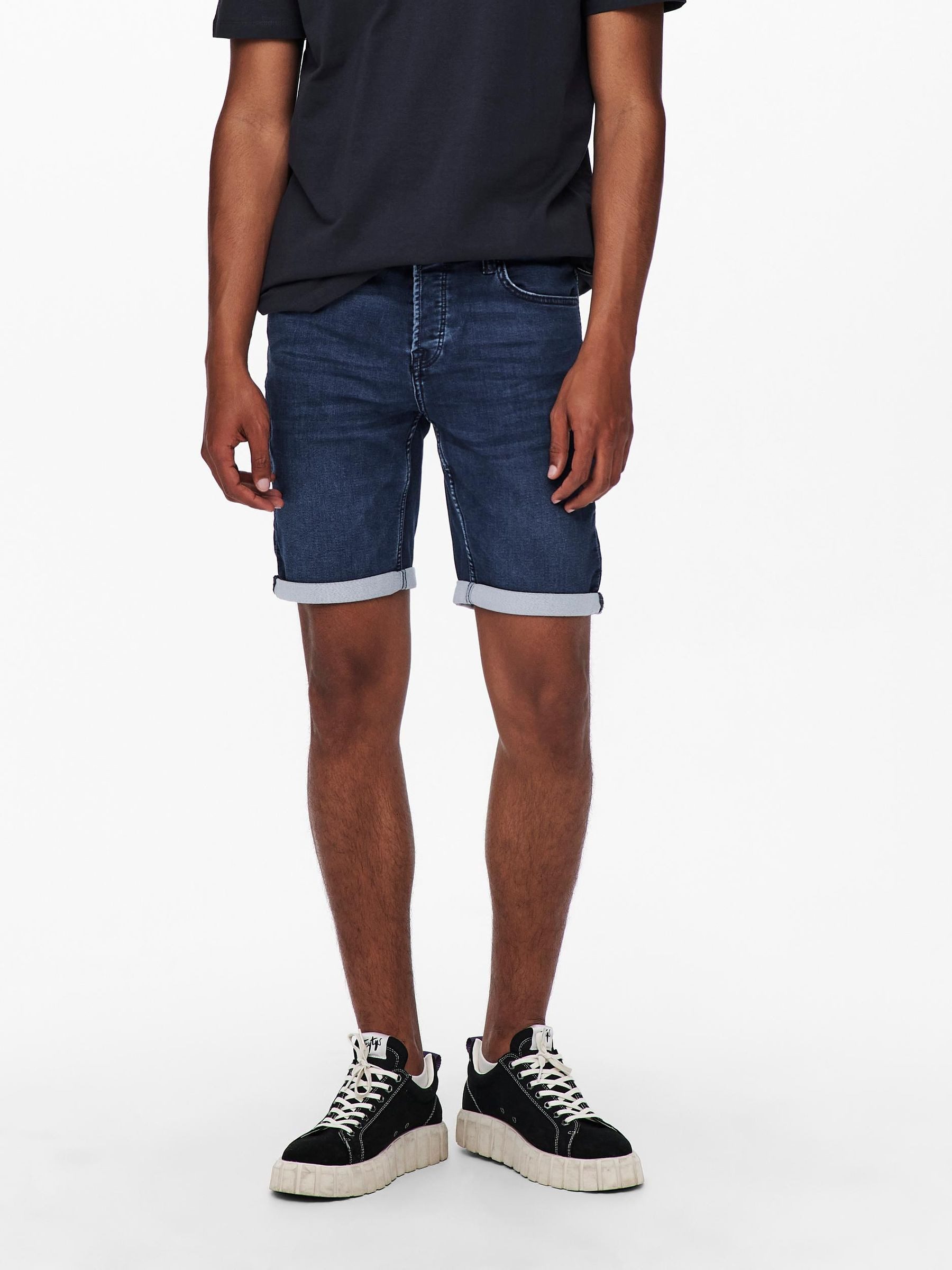ONLY & SONS Jeansshorts Denim Capri Jeans 3/4 Pants ONSPLY für Herren ONSPLY REG D BLUE JOG PK 8582 DNM NOOS