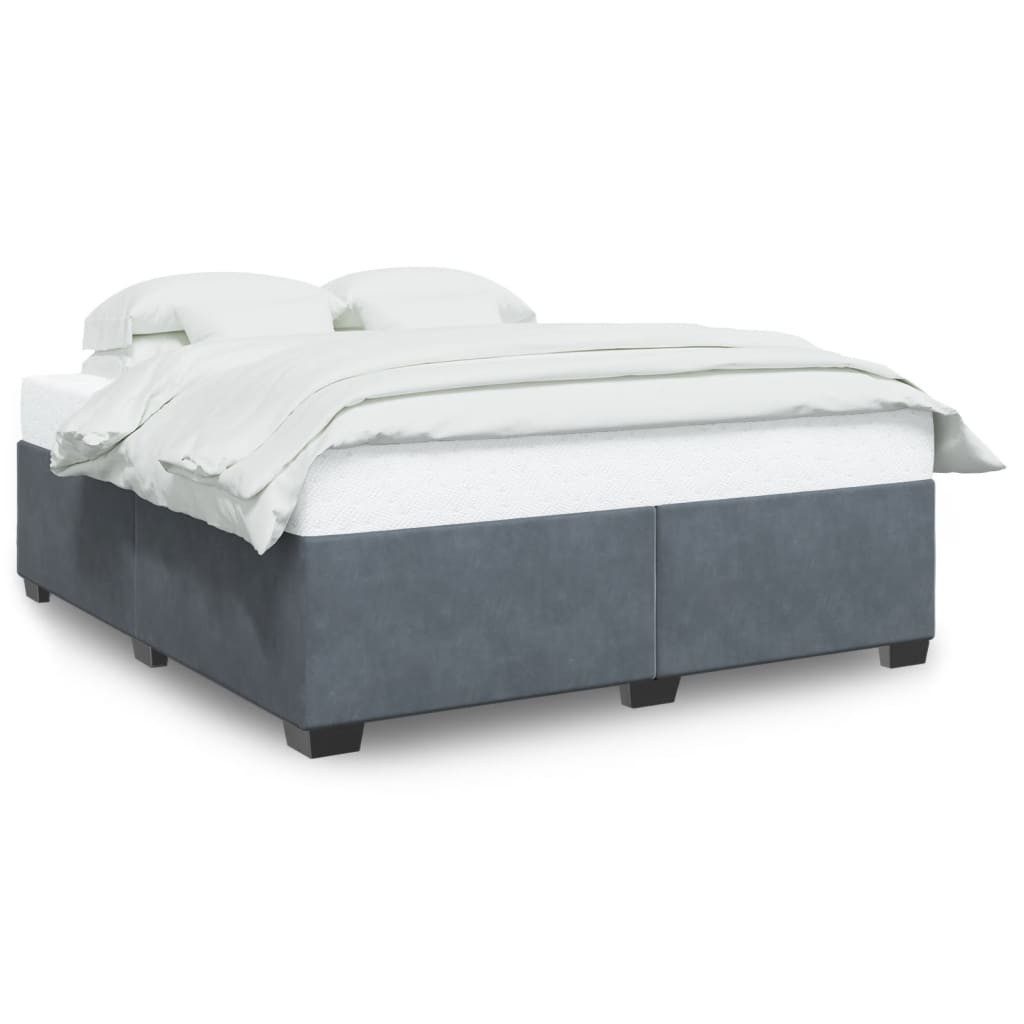 vidaXL Bett Bettgestell ohne Matratze Dunkelgrau 180x200 cm Samt günstig online kaufen