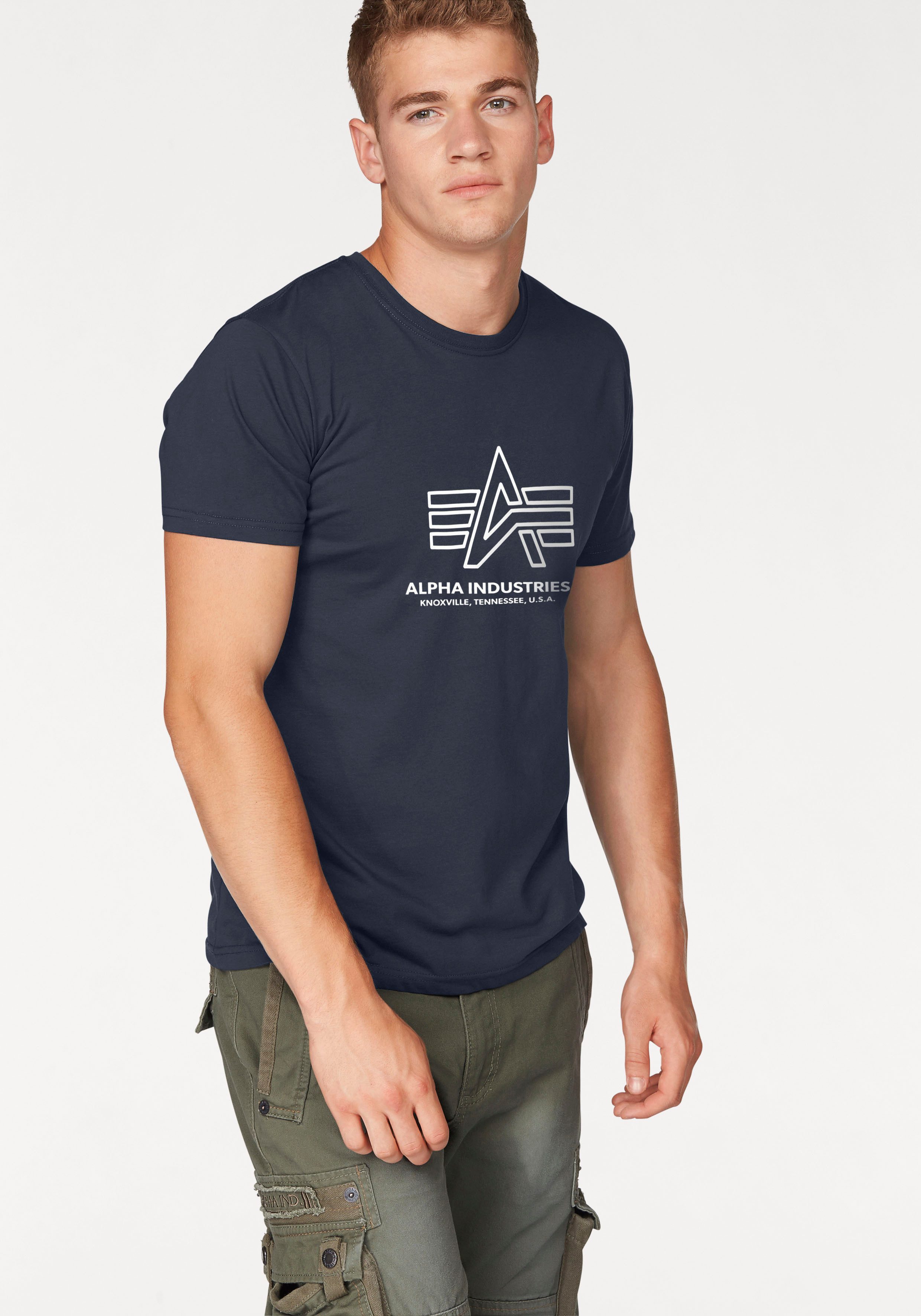 Alpha Industries Rundhalsshirt Logo Print T