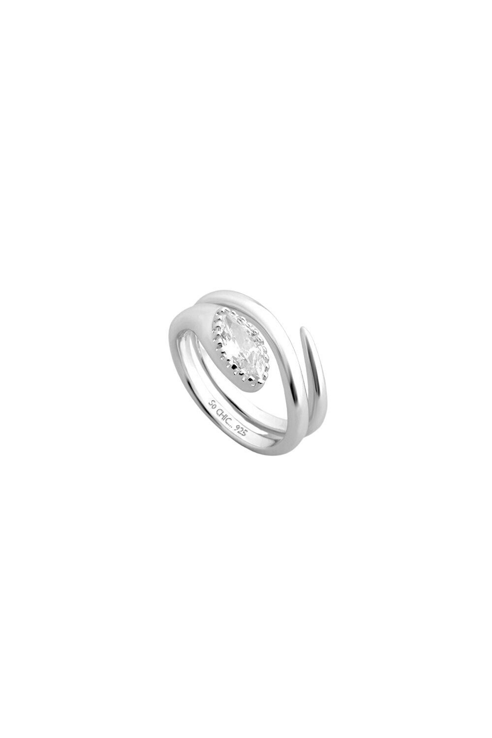 So CHIC... Silberring Shahmeran Schlange Weißgold Ring