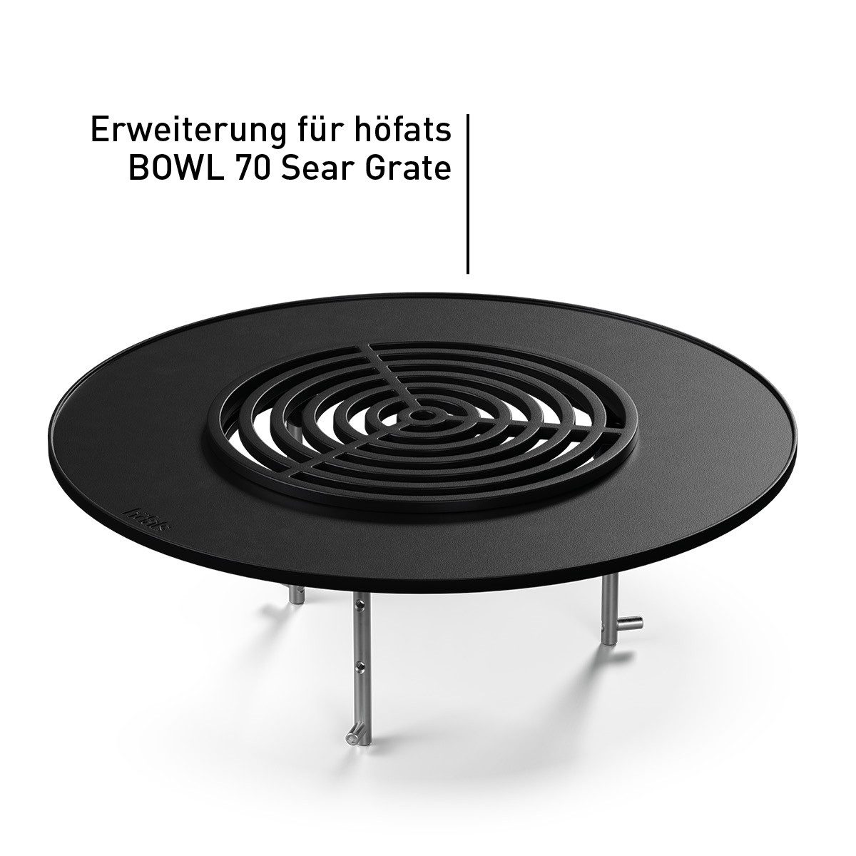 höfats Feuerkorb BOWL Warmhaltering, (Erweiterung des Bowl Sear Grate, Warmhalten oder Garen Dank optimaler Wärmespeicherung), höhenverstellbare zusätzliche Grillfläche auf zweiter Ebene