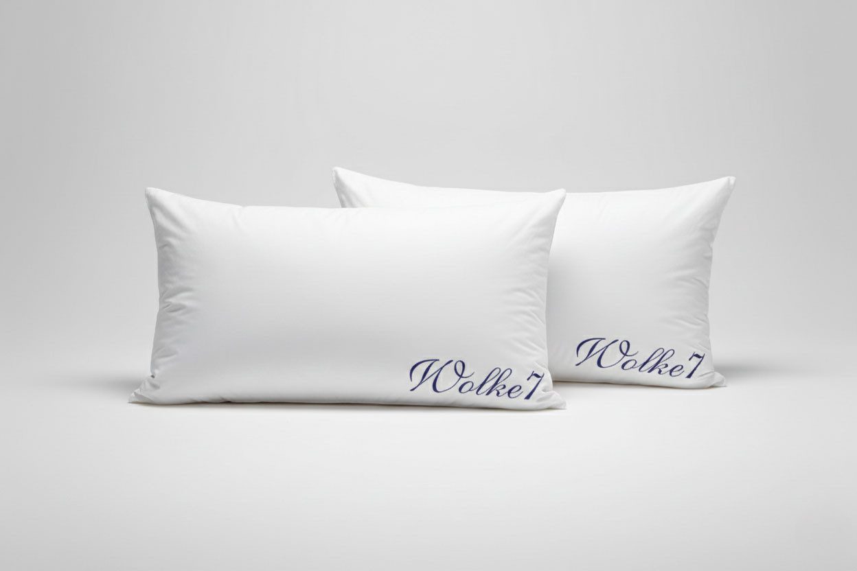 HANSKRUCHEN Daunenkissen Wolke 7, Füllung: 85% Federn, 15% Daunen, Bezug: 100% Baumwolle, allergikerfreundlich