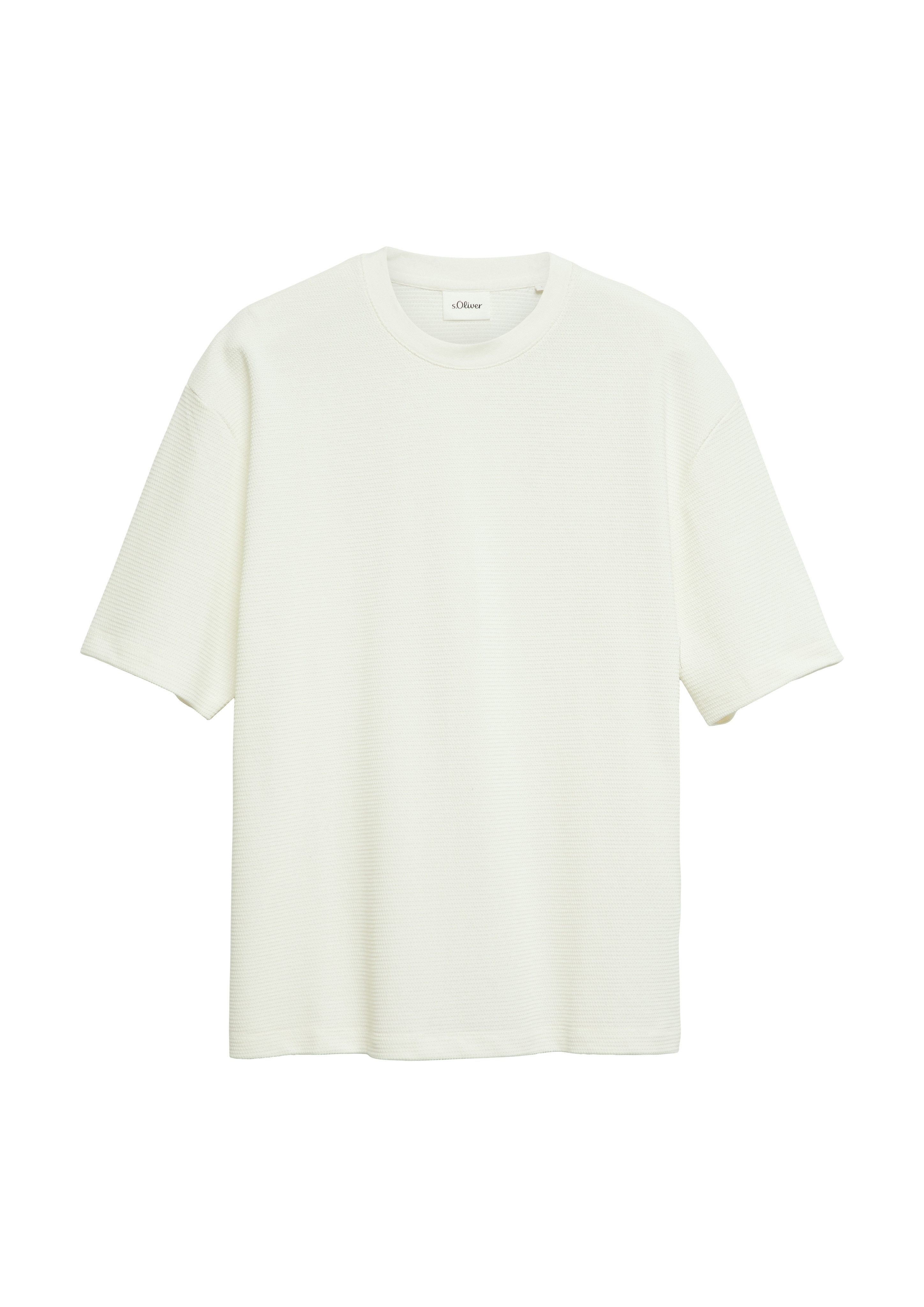 s.Oliver Kurzarmshirt Sommershirt in Struktur-Optik