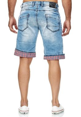 Rusty Neal Shorts Dunster mit kariertem Umschlag