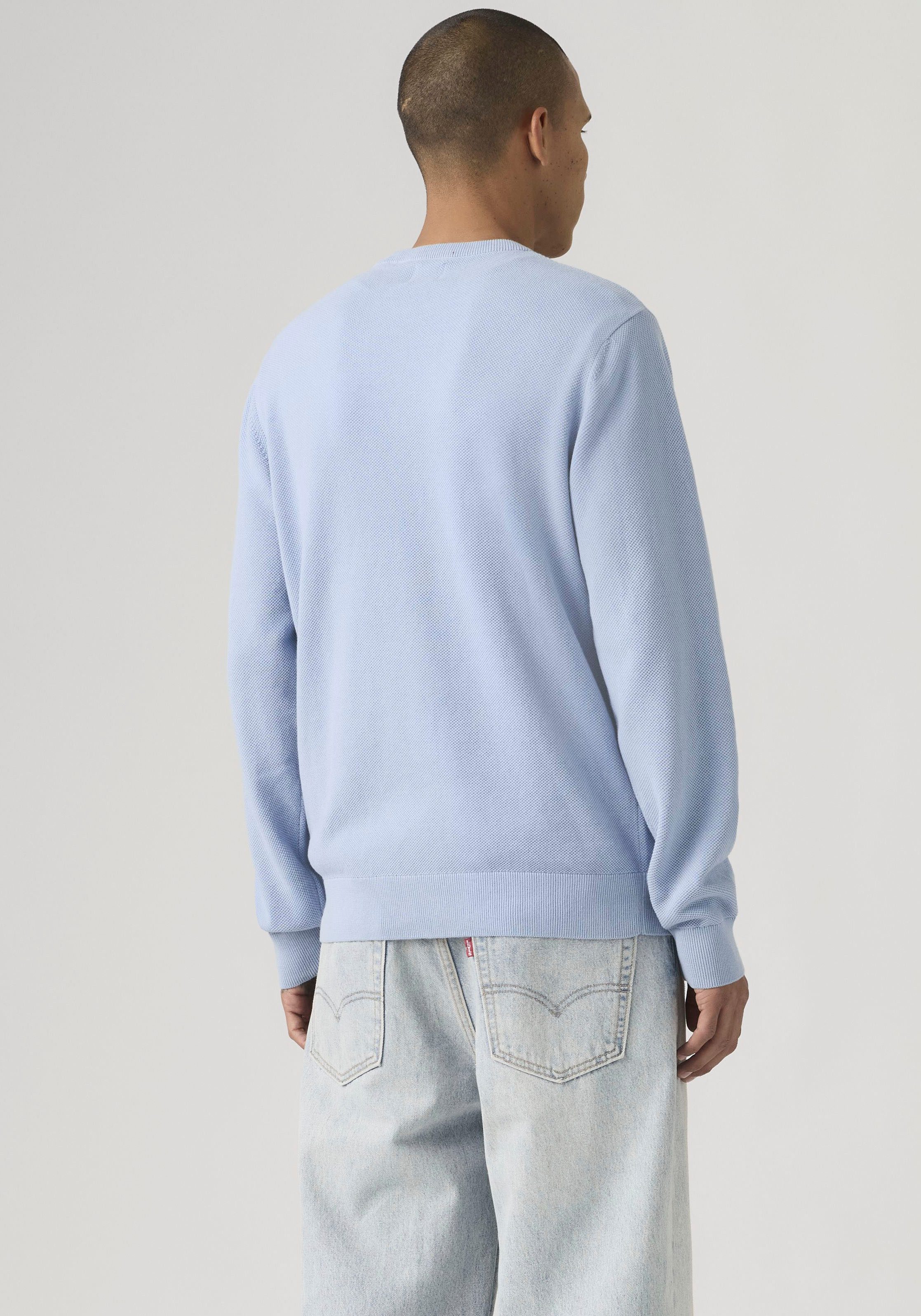 Levi's® Rundhalspullover LIGHTWEIGHT HM SWEATER Feingerippte Abschlüsse