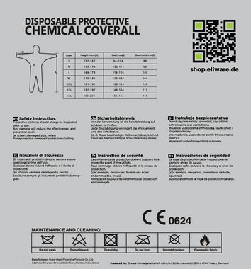 made2trade Overall Einweg Overall Schutz Anzug mit Kapuze - Kategorie 3 Typ 5 & 6