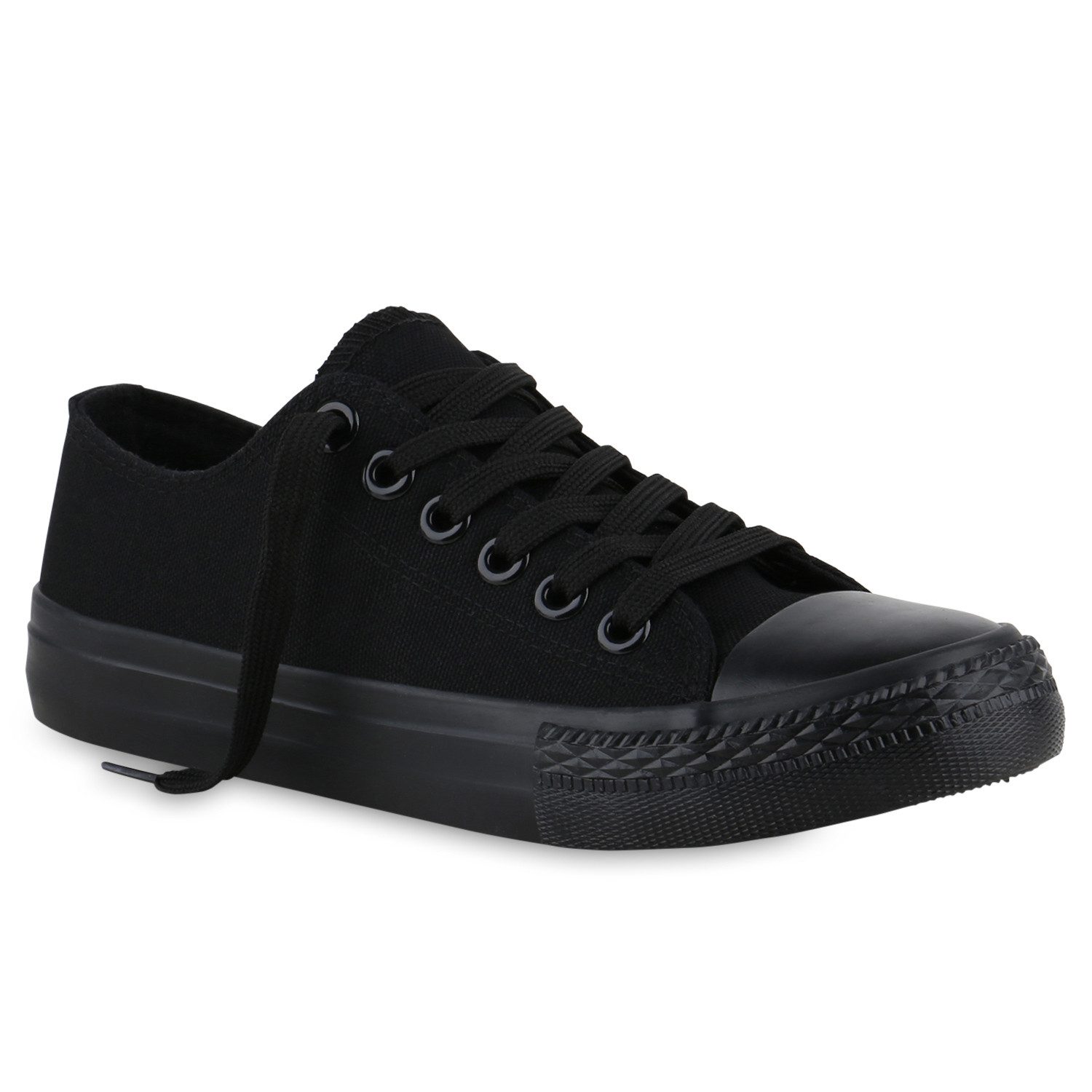 VAN HILL 841314 Sneaker Damen Sneaker Low Schnürer Bequeme Basic Stoff Freizeit